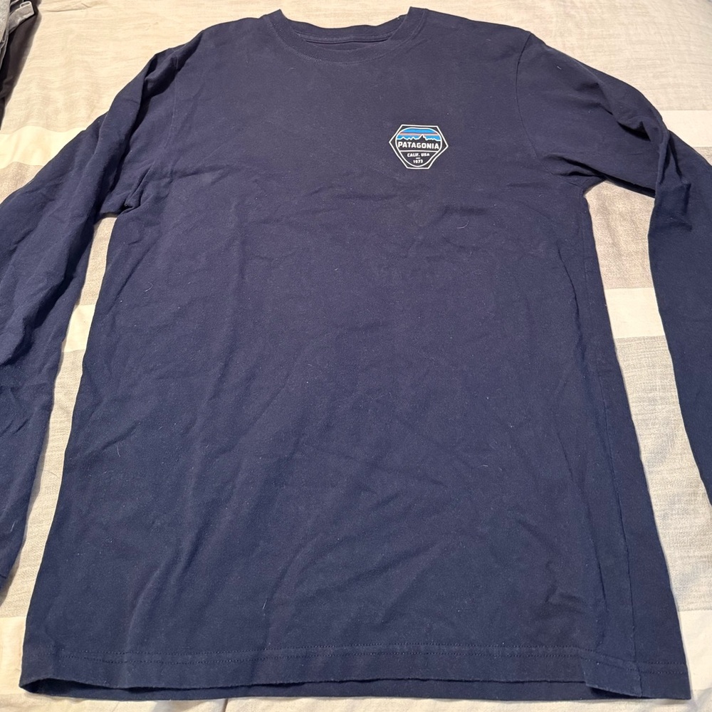 Patagonia Navy Long Sleeve Tee